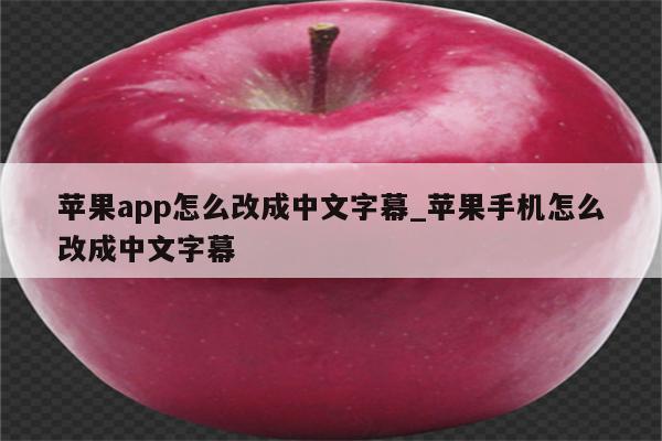 <strong>苹果app</strong>怎么改成中文字幕_苹果手机怎么改成中文字幕